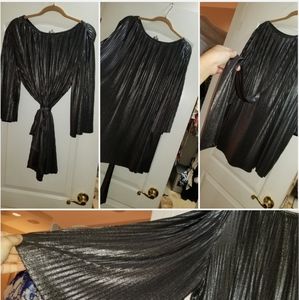 Halston Heritage tunic/ dress metallic pewter